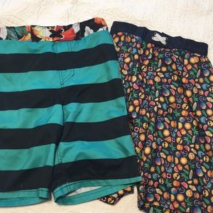 Lot of 2 Medium Boys Swim Trunks